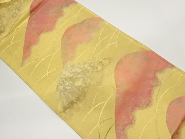 引箔山並模様織出し袋帯